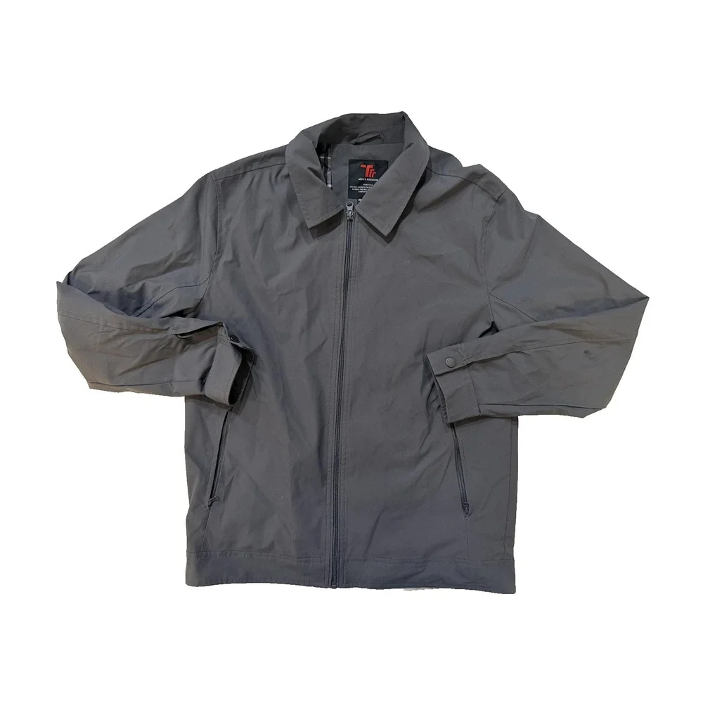 Mens Fashion Jacket‎ Mens Small Gray Lightweight Pockets Casual Windbreaker